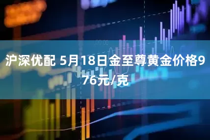 沪深优配 5月18日金至尊黄金价格976元/克