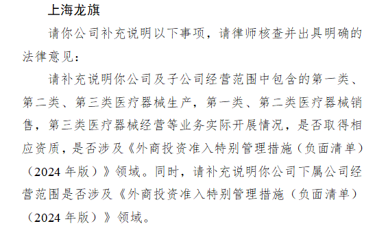 金牛王 上海龙旗科技港股上市收到证监会反馈意见 需说明医疗器械业务合规性和实际开展情况等问题